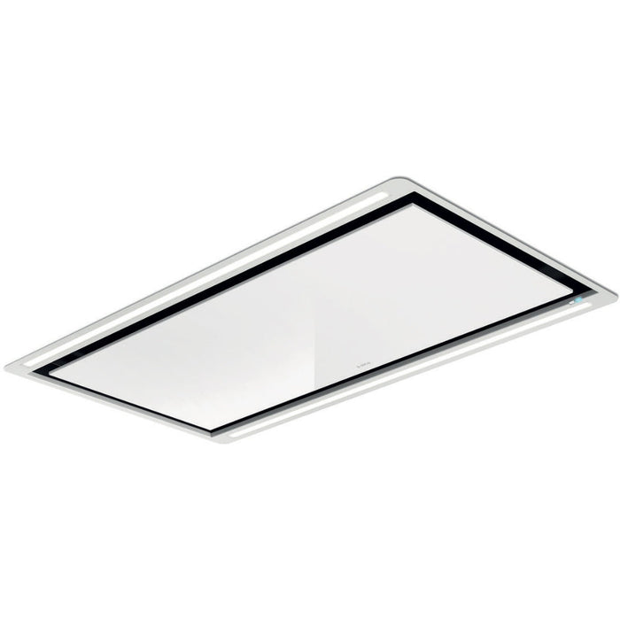 Elica HiLight Glass H16 100cm Ceiling Hood - White Glass - Unbeatable Bathrooms