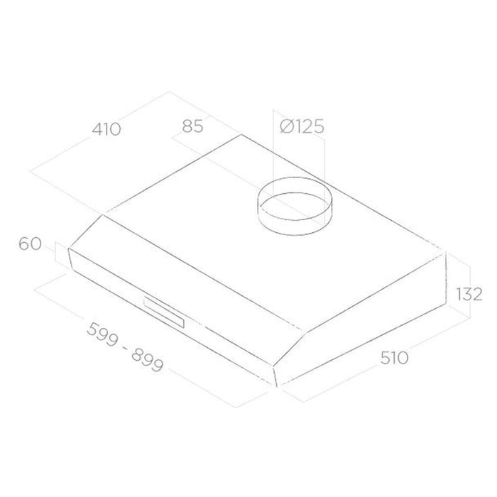 Elica Krea 60cm Canopy Hood - St/Steel - Unbeatable Bathrooms