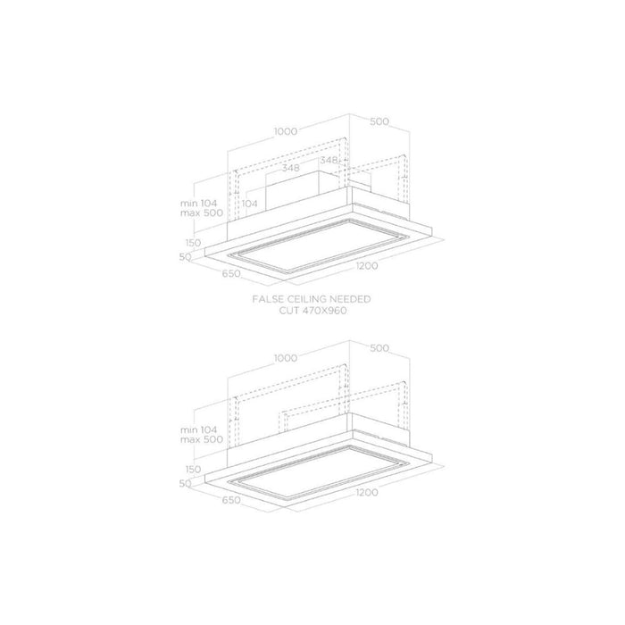 Elica Lullaby@ 120cm Ceiling Hood - Unbeatable Bathrooms