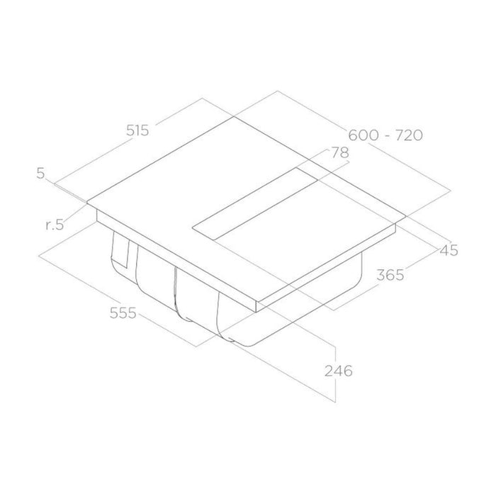 Elica NikolaTesla Fit Venting Induction Hob - Black - Unbeatable Bathrooms