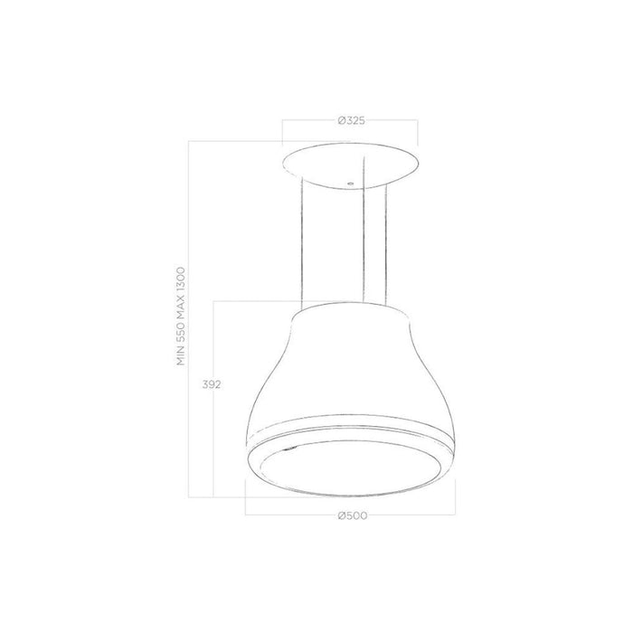 Elica Shining 50cm Suspended Hood - Unbeatable Bathrooms