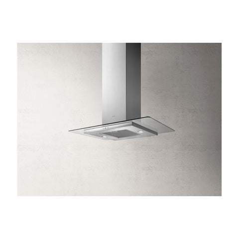 Elica Tribe 90cm Flat Glass Island Hood - St/Steel - Unbeatable Bathrooms