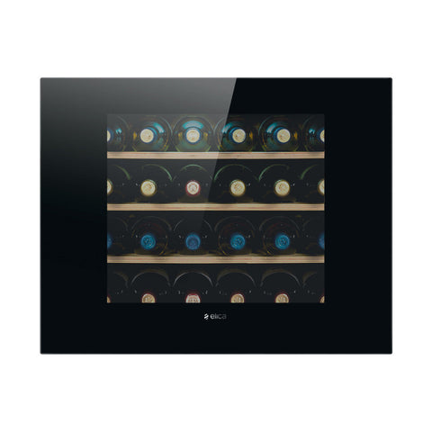 Elica Veritas BI24 B/I 60cm Wine Cabinet - Black Gloss - Unbeatable Bathrooms