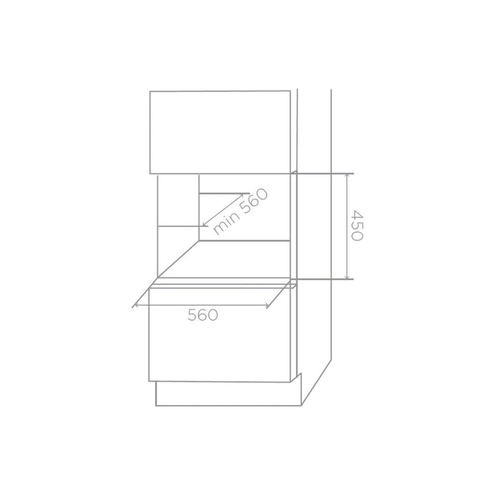 Elica Veritas BI24 B/I 60cm Wine Cabinet - Black Gloss - Unbeatable Bathrooms