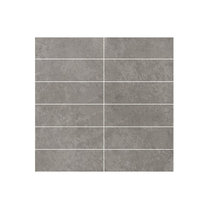Fibo 30x10cm Rectangular Tile Splashback - Grey Sahara (Pk/2) - Unbeatable Bathrooms