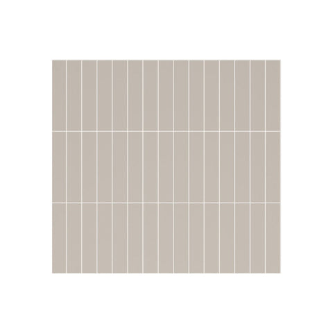Fibo 4x20cm Vertical Tile Splashback - Warm Grey (Pk/2) - Unbeatable Bathrooms
