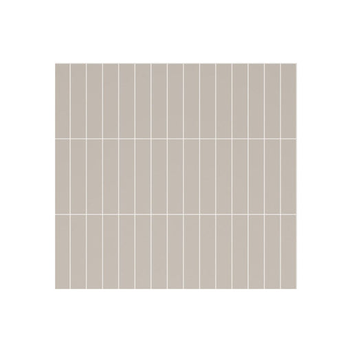 Fibo 4x20cm Vertical Tile Splashback - Warm Grey (Pk/2) - Unbeatable Bathrooms
