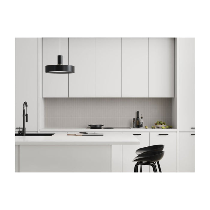 Fibo 4x20cm Vertical Tile Splashback - Warm Grey (Pk/2) - Unbeatable Bathrooms