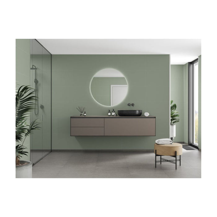 Fibo Contemporary - Olive Green (Tile Effect) - Unbeatable Bathrooms