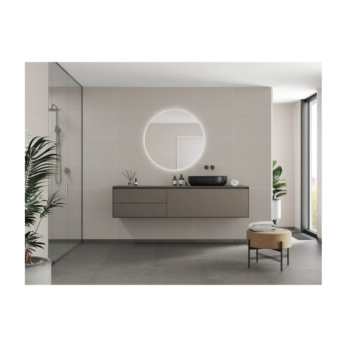 Fibo Contemporary - Warm Grey (Tile Effect) - Unbeatable Bathrooms