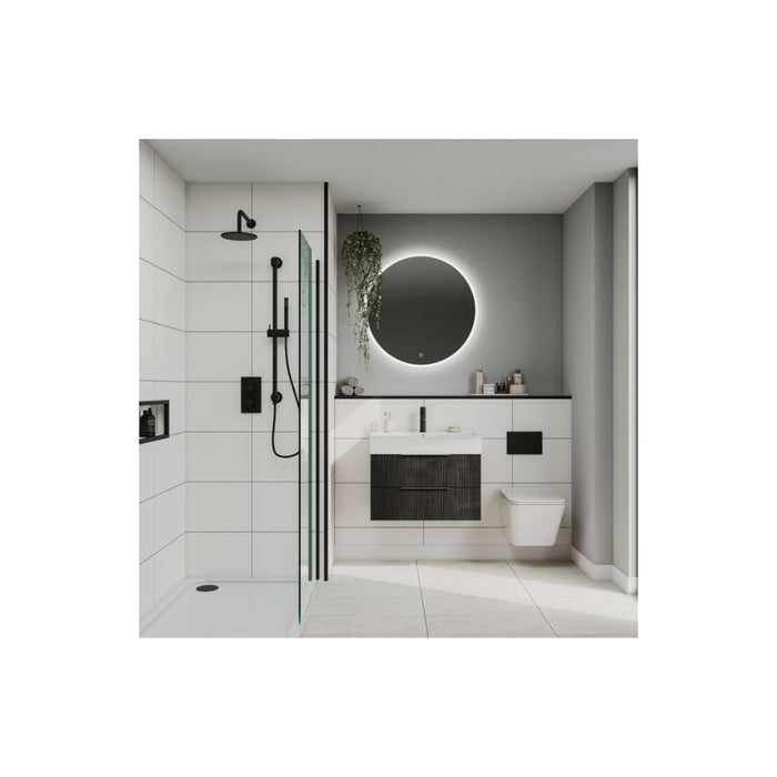 Fibo Contemporary - White Contrast (Tile Effect) - Unbeatable Bathrooms