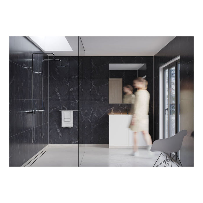 Fibo Marble - Black Marble (Tile Effect) - Unbeatable Bathrooms