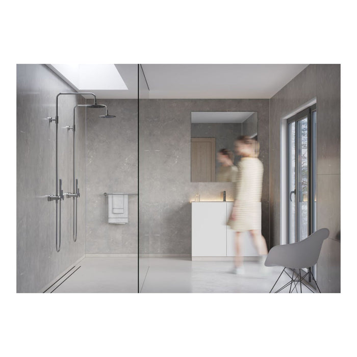 Fibo Marble - Grey Marble (Tile Effect) - Unbeatable Bathrooms