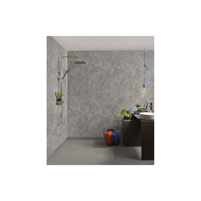 Fibo Marble - Grey Marble (Tile Effect) - Unbeatable Bathrooms