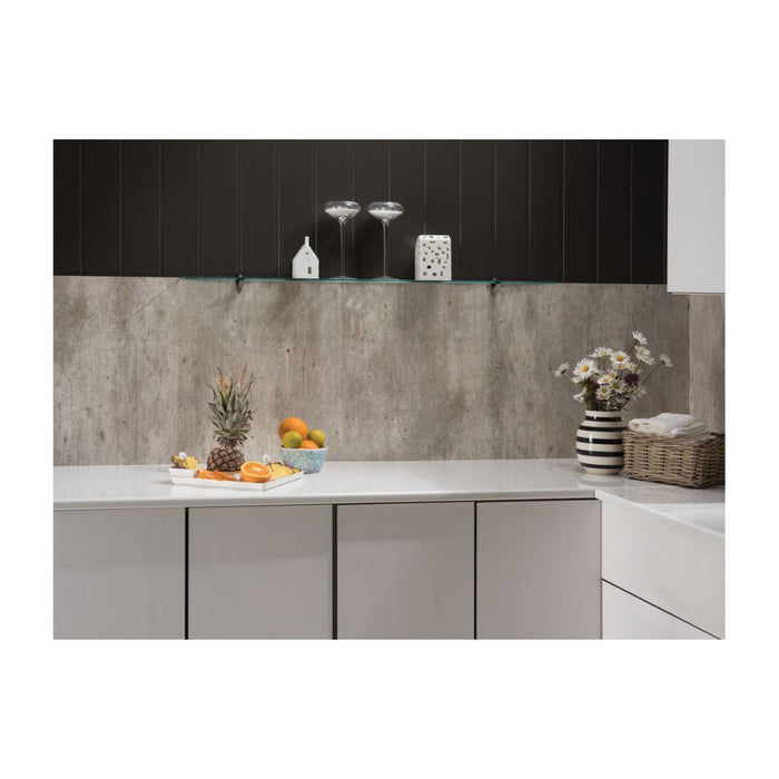 Fibo Plain Panel Splashback - Cracked Cement (Pk/2) - Unbeatable Bathrooms