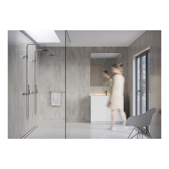 Fibo Signature - Cracked Cement (Plain Panel) - Unbeatable Bathrooms