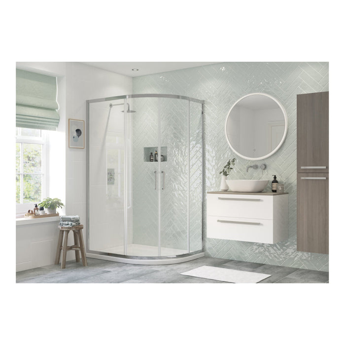 Flex 2 Door Offset Quadrant - Chrome - Unbeatable Bathrooms