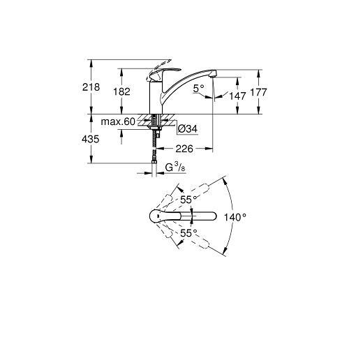Grohe Eurosmart 1/2 Inch Single Lever Sink Mixer - Unbeatable Bathrooms