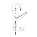 Grohe Eurosmart Cosmopolitan 1/2 Inch Single Lever Sink Mixer with High Spout - Unbeatable Bathrooms