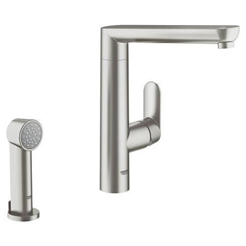 Grohe K7 1/2 Inch Single Lever Sink Mixer with Side Spray - Unbeatable Bathrooms