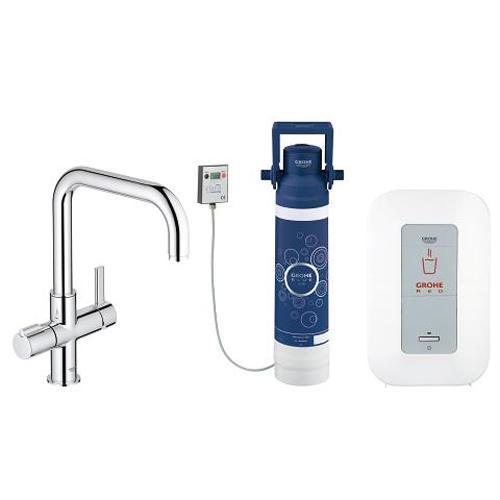 Grohe Red Duo Kitchen Mixer and 3 Litres Single Boiler - Unbeatable Bathrooms