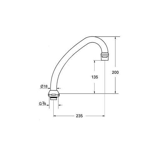 Grohe Swivel Tube Spout with Flow Straightener - Unbeatable Bathrooms