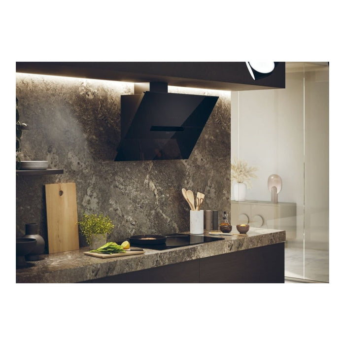 Haier HADG9CBS4BWIFI 90cm Chimney Hood - Black Glass - Unbeatable Bathrooms