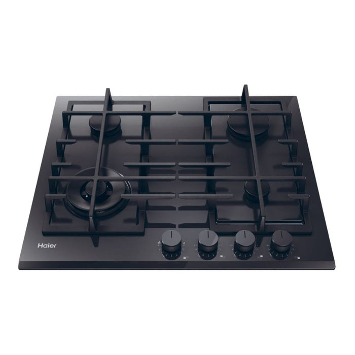 Haier HAVG6BF4TBPB 60cm Gas on Glass Hob - Black - Unbeatable Bathrooms