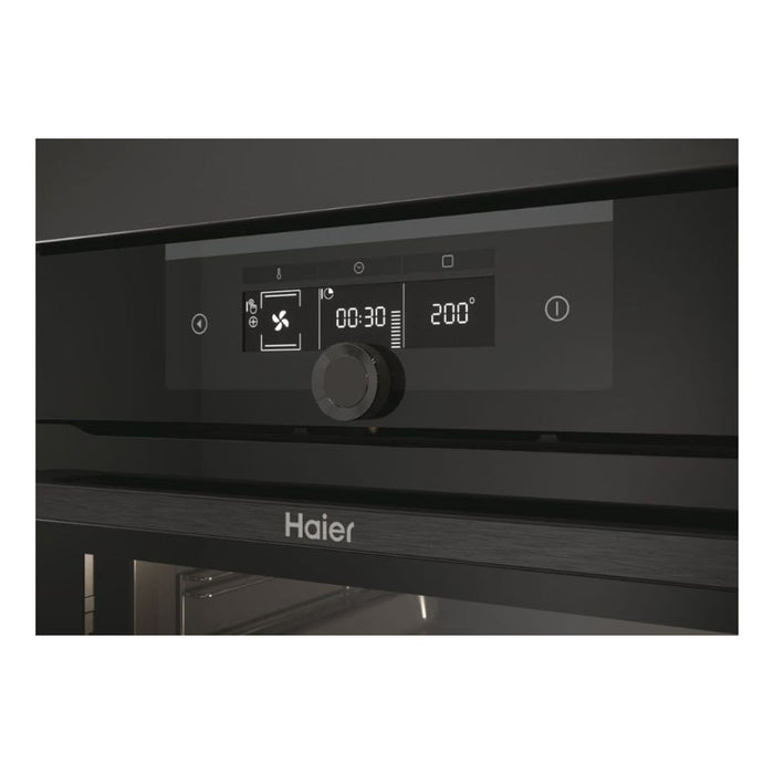 Haier I-Turn Series 2 HWO60SM2F3BH Single Electric Oven - Black - Unbeatable Bathrooms