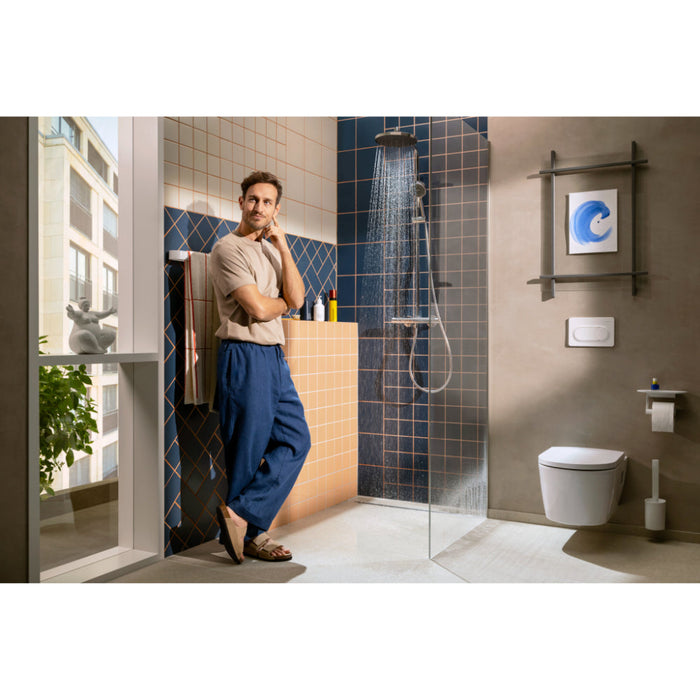 Hansgrohe Activera S Showerpipe 240 1Jet Ecosmart Mit Ecostat Fine Varia - Unbeatable Bathrooms