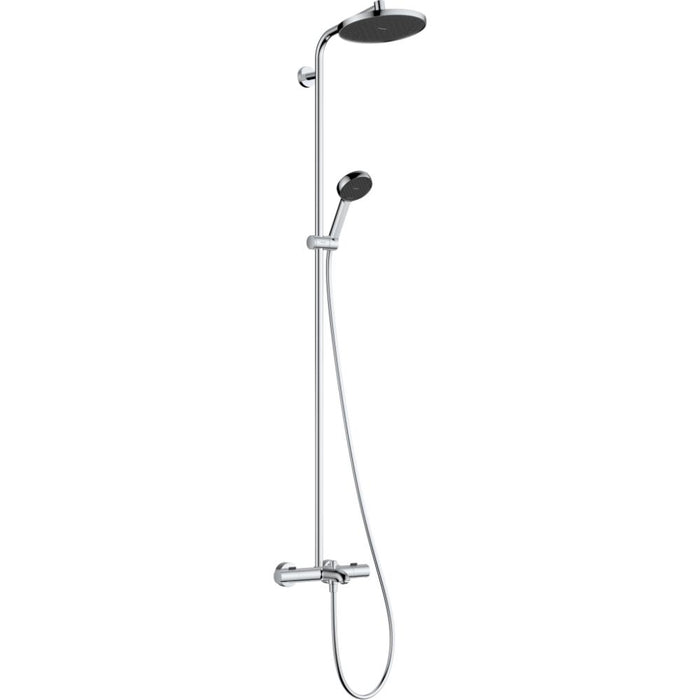 Hansgrohe Activera S Showerpipe 240 1Jet Ecosmart with Bath Thermostat Ecostat Fine - Unbeatable Bathrooms