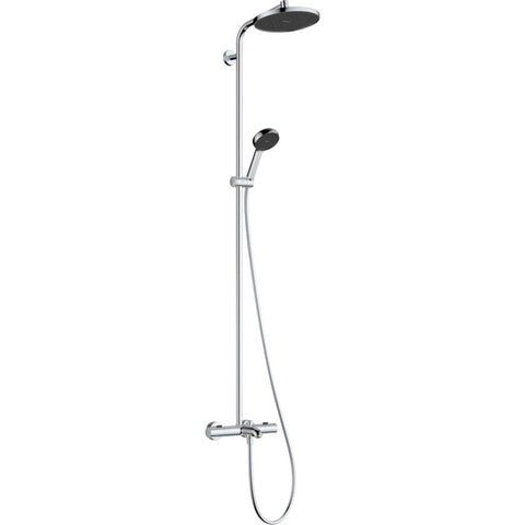Hansgrohe Activera S Showerpipe 240 1Jet Ecosmart with Bath Thermostat Ecostat Fine - Unbeatable Bathrooms