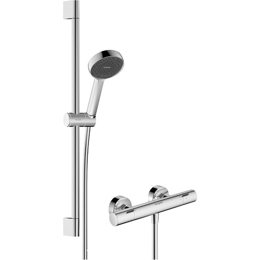 Hansgrohe Activera Select S Shower System For Exposed Installation 95 2Jet Ecosmart with Ecostat Fine and Shower Bar 65 cm - Unbeatable Bathrooms