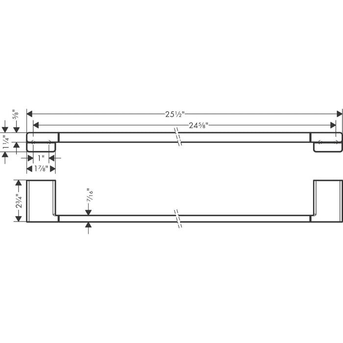 Hansgrohe Addstoris Q Bath Towel Rail - Unbeatable Bathrooms