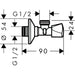 Hansgrohe Angle Valve E &frac12; Inches - Chrome - Unbeatable Bathrooms