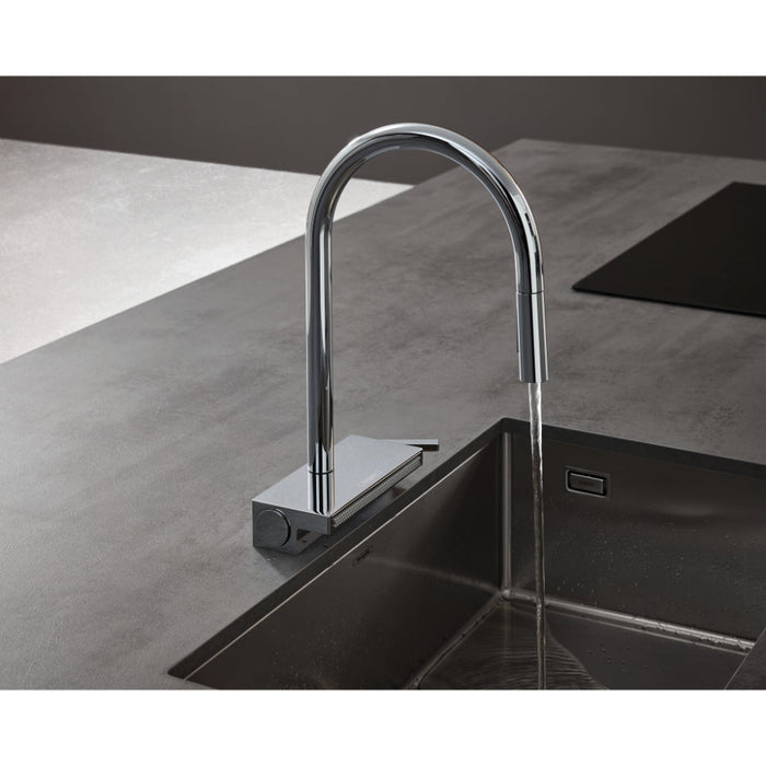Hansgrohe Aquno Select M81 Single Lever Kitchen Mixer 170 with Pull-Out Spray and Sbox, 3 Spray Modes - Unbeatable Bathrooms