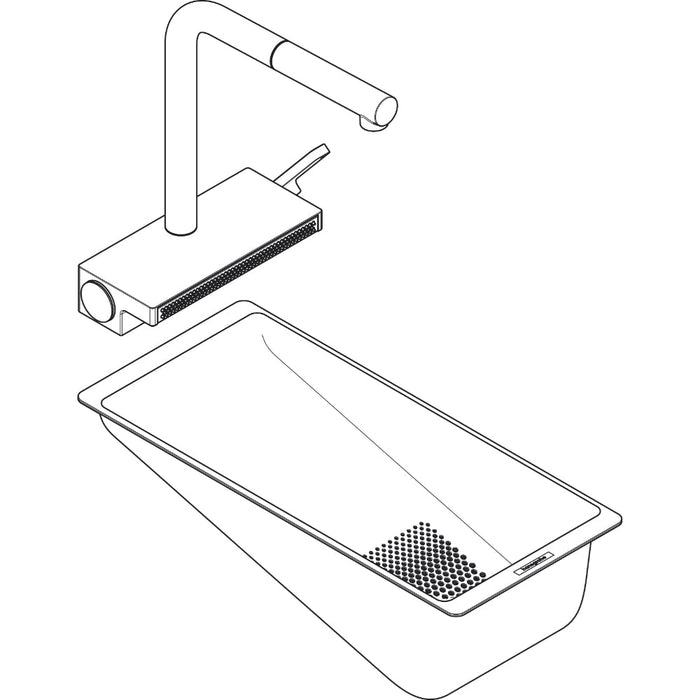 Hansgrohe Aquno Select M81 Single Lever Kitchen Mixer 250, Pull-Out Spout, 2 Spray Modes - Unbeatable Bathrooms
