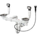 Hansgrohe Automatic Waste and Overflow Set For Double Bowl - Stainless Steel - Unbeatable Bathrooms