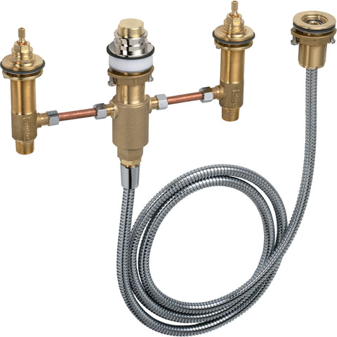 Hansgrohe Basic Set For 4-Hole Rim Mounted Bath Mixer - 13244180 - Unbeatable Bathrooms