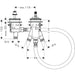 Hansgrohe Basic Set For 2-Hole Rim-Mounted Thermostatic Bath Mixer - Unbeatable Bathrooms