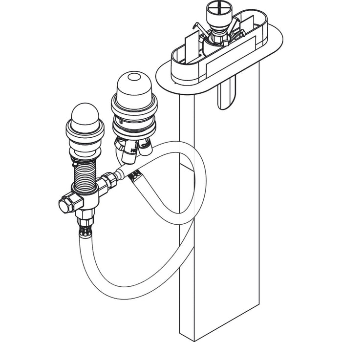 Hansgrohe Basic Set For 3-Hole Rim Mounted Single Lever Bath Mixer - Unbeatable Bathrooms