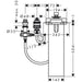 Hansgrohe Basic Set For 3-Hole Rim Mounted Single Lever Bath Mixer - Unbeatable Bathrooms