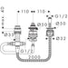 Hansgrohe Basic Set For 3-Hole Rim-Mounted Single Lever Bath Mixer with Rim Support Hose - Unbeatable Bathrooms