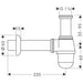 Hansgrohe Bottle Trap Standard Model For Bidet - Chrome - Unbeatable Bathrooms