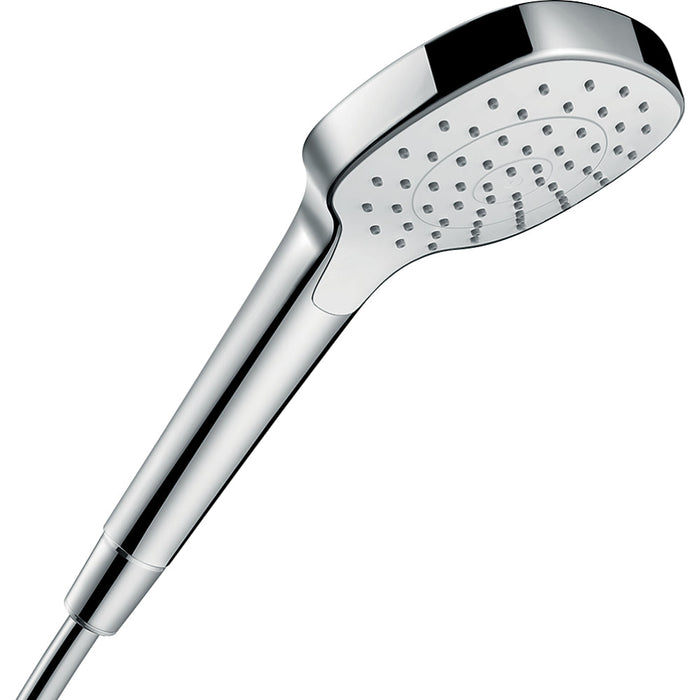 Hansgrohe Croma E Hand Shower 110 1Jet Ecosmart+ - White/Chrome - Unbeatable Bathrooms