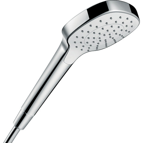 Hansgrohe Croma E Hand Shower 110 1Jet Ecosmart+ - White/Chrome - Unbeatable Bathrooms