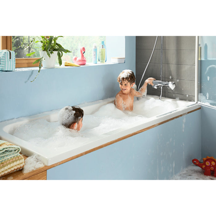 Hansgrohe Croma E Showerpipe 280 1Jet with Bath Thermostat - Chrome - Unbeatable Bathrooms