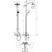 Hansgrohe Croma E Showerpipe 280 1Jet with Bath Thermostat - Chrome - Unbeatable Bathrooms
