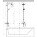 Hansgrohe Croma E Showerpipe 280 1Jet with Bath Thermostat - Chrome - Unbeatable Bathrooms
