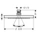 Hansgrohe Croma Overhead Shower 220 1Jet - Chrome - Unbeatable Bathrooms